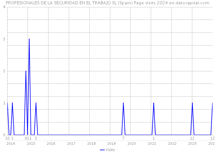 PROFESIONALES DE LA SEGURIDAD EN EL TRABAJO SL (Spain) Page visits 2024 