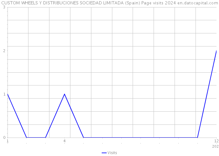 CUSTOM WHEELS Y DISTRIBUCIONES SOCIEDAD LIMITADA (Spain) Page visits 2024 