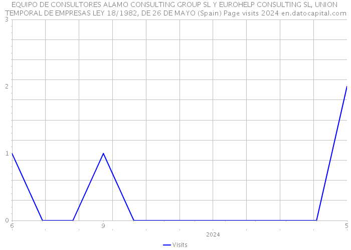 EQUIPO DE CONSULTORES ALAMO CONSULTING GROUP SL Y EUROHELP CONSULTING SL, UNION TEMPORAL DE EMPRESAS LEY 18/1982, DE 26 DE MAYO (Spain) Page visits 2024 