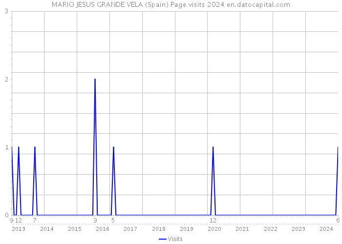 MARIO JESUS GRANDE VELA (Spain) Page visits 2024 