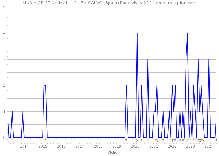 MARIA CRISTINA MALLUGUIZA CALVO (Spain) Page visits 2024 