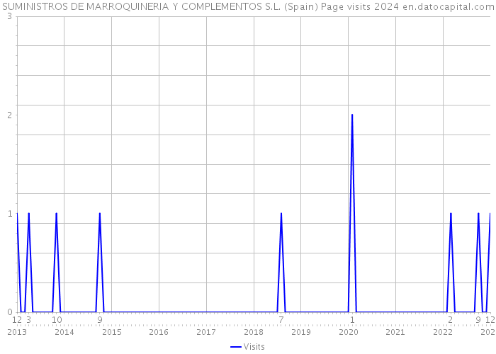 SUMINISTROS DE MARROQUINERIA Y COMPLEMENTOS S.L. (Spain) Page visits 2024 