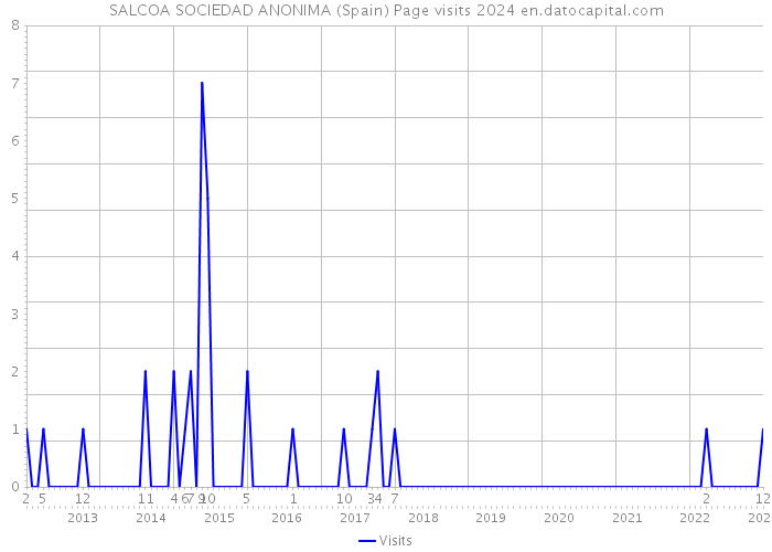 SALCOA SOCIEDAD ANONIMA (Spain) Page visits 2024 