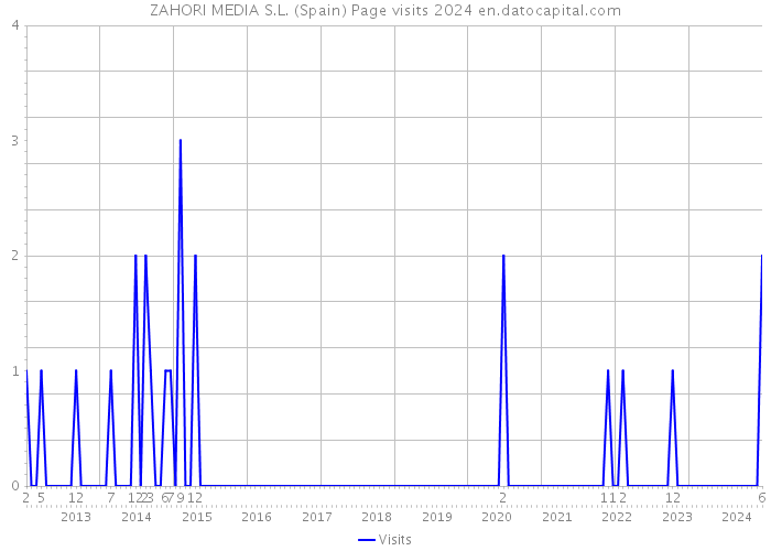 ZAHORI MEDIA S.L. (Spain) Page visits 2024 