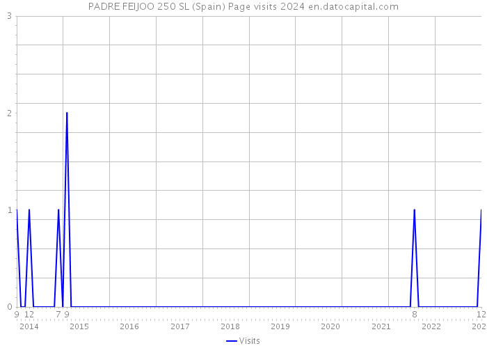 PADRE FEIJOO 250 SL (Spain) Page visits 2024 