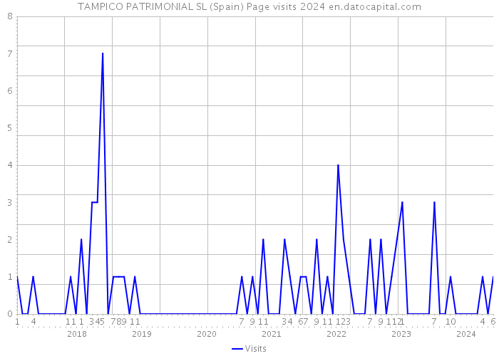 TAMPICO PATRIMONIAL SL (Spain) Page visits 2024 
