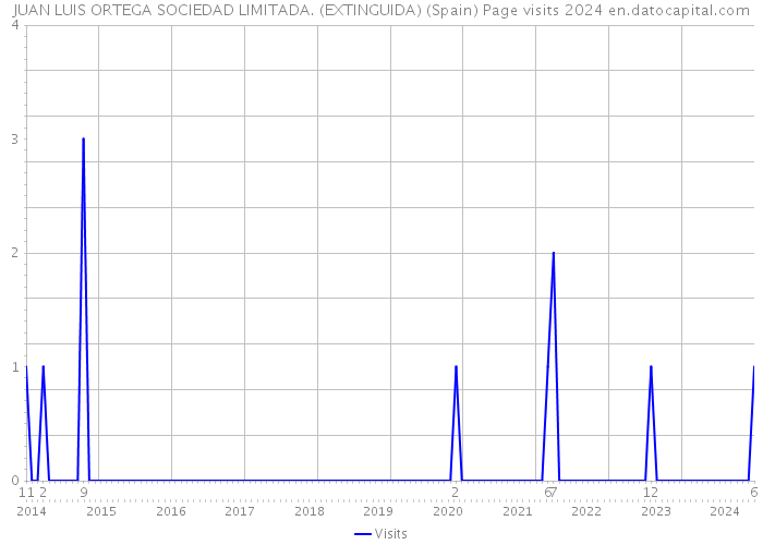 JUAN LUIS ORTEGA SOCIEDAD LIMITADA. (EXTINGUIDA) (Spain) Page visits 2024 