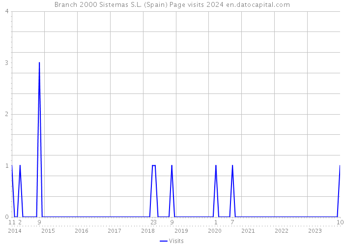 Branch 2000 Sistemas S.L. (Spain) Page visits 2024 