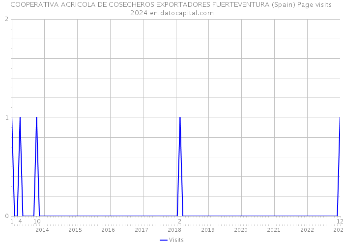 COOPERATIVA AGRICOLA DE COSECHEROS EXPORTADORES FUERTEVENTURA (Spain) Page visits 2024 