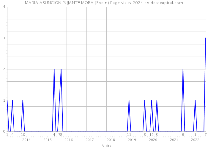 MARIA ASUNCION PUJANTE MORA (Spain) Page visits 2024 