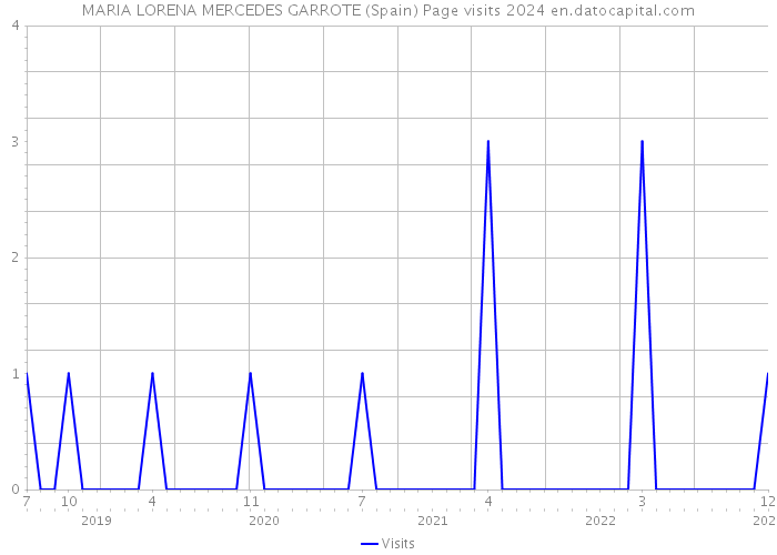 MARIA LORENA MERCEDES GARROTE (Spain) Page visits 2024 