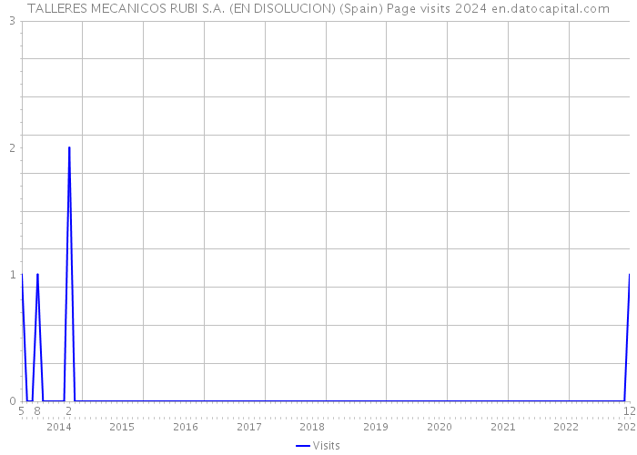 TALLERES MECANICOS RUBI S.A. (EN DISOLUCION) (Spain) Page visits 2024 