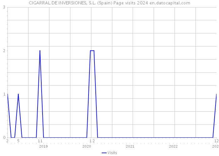 CIGARRAL DE INVERSIONES, S.L. (Spain) Page visits 2024 