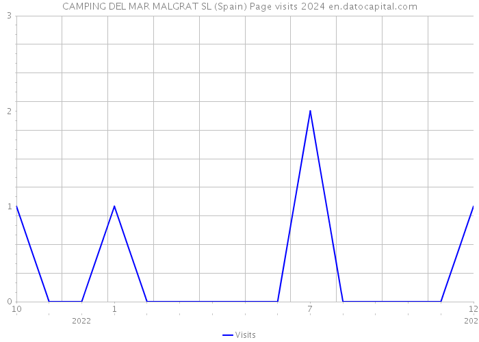 CAMPING DEL MAR MALGRAT SL (Spain) Page visits 2024 