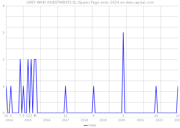 GREY WIND INVESTMENTS SL (Spain) Page visits 2024 
