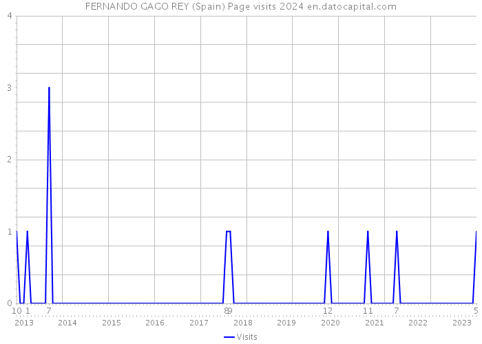 FERNANDO GAGO REY (Spain) Page visits 2024 
