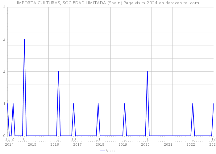 IMPORTA CULTURAS, SOCIEDAD LIMITADA (Spain) Page visits 2024 