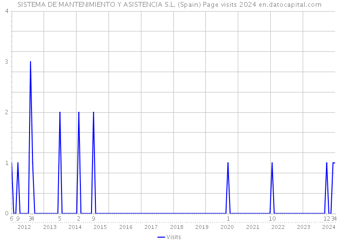 SISTEMA DE MANTENIMIENTO Y ASISTENCIA S.L. (Spain) Page visits 2024 
