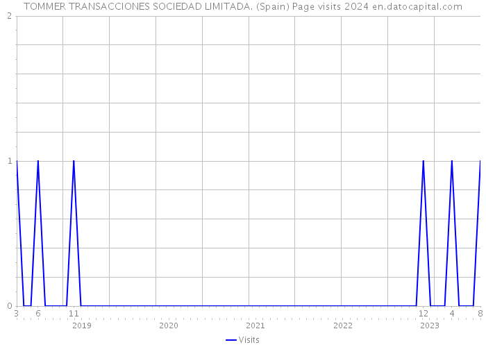 TOMMER TRANSACCIONES SOCIEDAD LIMITADA. (Spain) Page visits 2024 