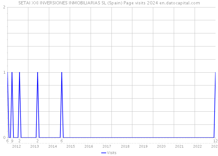 SETAI XXI INVERSIONES INMOBILIARIAS SL (Spain) Page visits 2024 