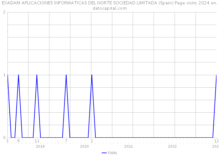 EXADAM APLICACIONES INFORMATICAS DEL NORTE SOCIEDAD LIMITADA (Spain) Page visits 2024 