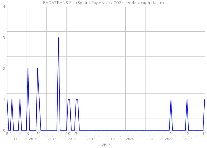 BADATRANS S.L (Spain) Page visits 2024 