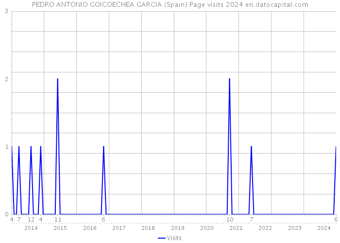 PEDRO ANTONIO GOICOECHEA GARCIA (Spain) Page visits 2024 