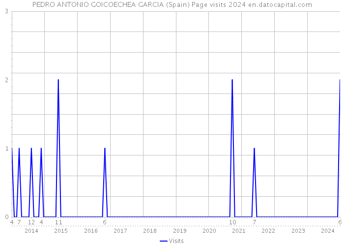 PEDRO ANTONIO GOICOECHEA GARCIA (Spain) Page visits 2024 