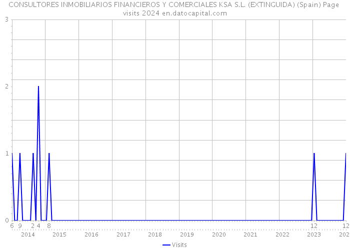 CONSULTORES INMOBILIARIOS FINANCIEROS Y COMERCIALES KSA S.L. (EXTINGUIDA) (Spain) Page visits 2024 