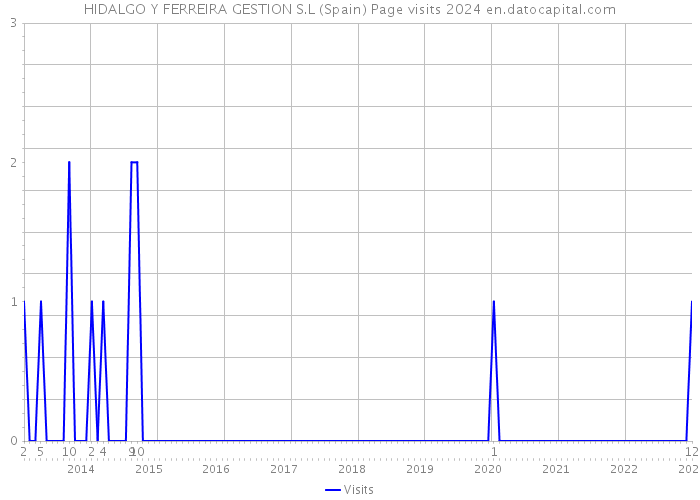HIDALGO Y FERREIRA GESTION S.L (Spain) Page visits 2024 