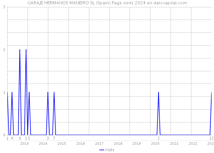 GARAJE HERMANOS MANEIRO SL (Spain) Page visits 2024 