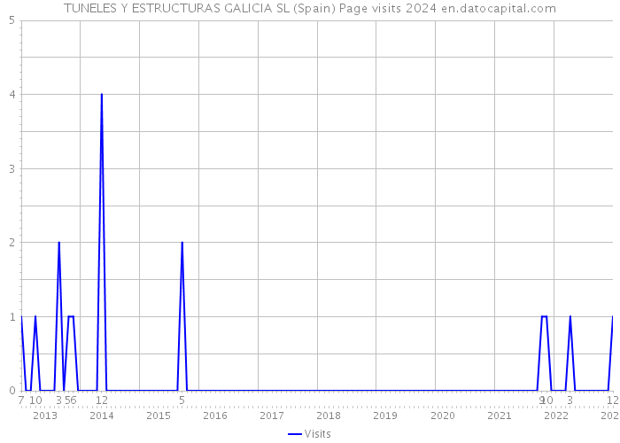 TUNELES Y ESTRUCTURAS GALICIA SL (Spain) Page visits 2024 