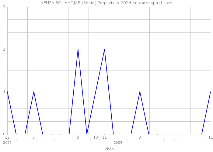 KENZA BOUHADJAR (Spain) Page visits 2024 