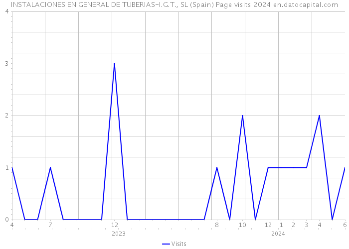 INSTALACIONES EN GENERAL DE TUBERIAS-I.G.T., SL (Spain) Page visits 2024 