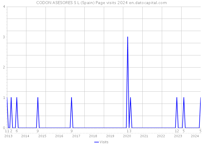 CODON ASESORES S L (Spain) Page visits 2024 