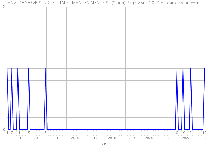 ANVI DE SERVEIS INDUSTRIALS I MANTENIMENTS SL (Spain) Page visits 2024 