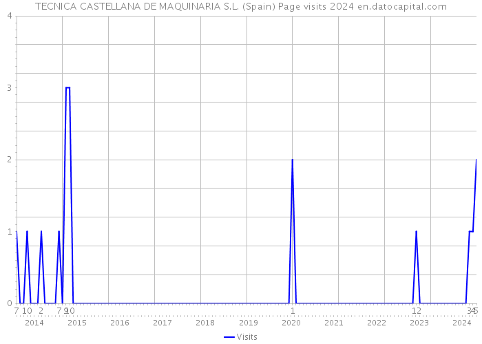 TECNICA CASTELLANA DE MAQUINARIA S.L. (Spain) Page visits 2024 