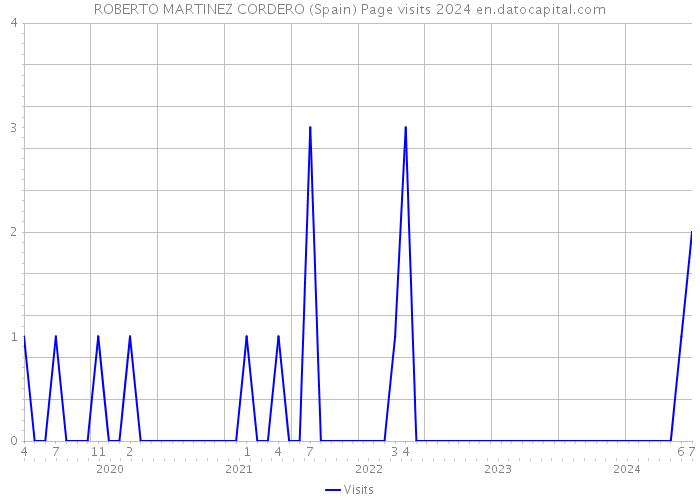 ROBERTO MARTINEZ CORDERO (Spain) Page visits 2024 
