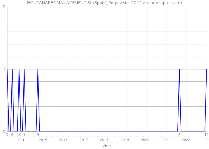 HONTANARES MANAGEMENT SL (Spain) Page visits 2024 