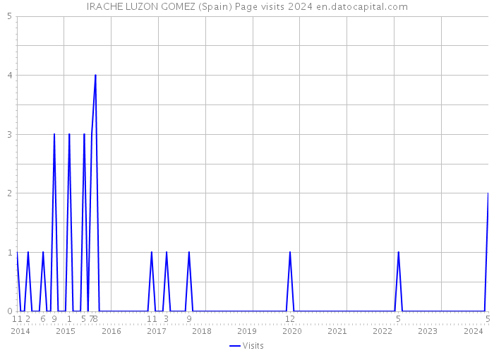 IRACHE LUZON GOMEZ (Spain) Page visits 2024 