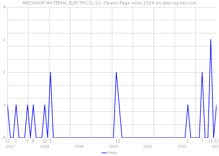MEGANOR MATERIAL ELECTRICO, S.L. (Spain) Page visits 2024 