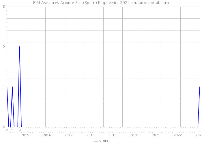 E M Asesores Arcade S.L. (Spain) Page visits 2024 