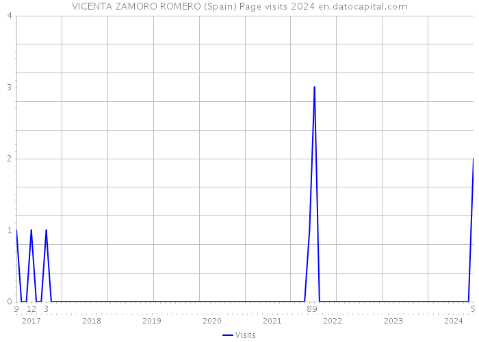 VICENTA ZAMORO ROMERO (Spain) Page visits 2024 