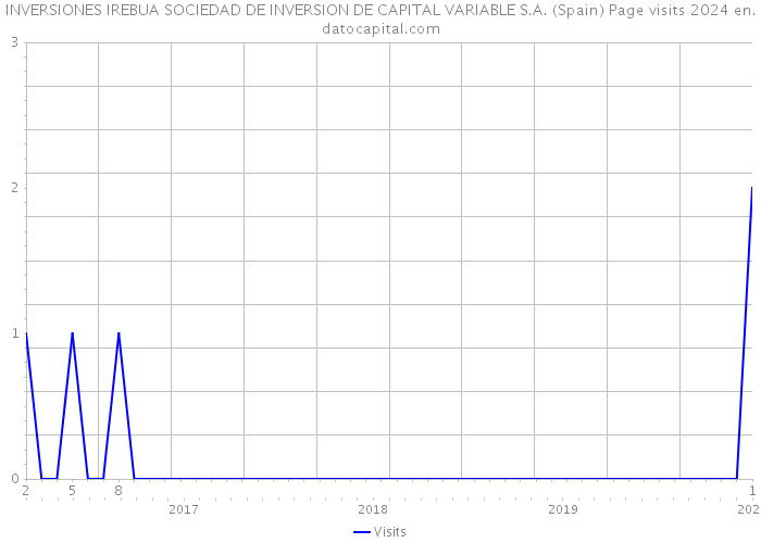 INVERSIONES IREBUA SOCIEDAD DE INVERSION DE CAPITAL VARIABLE S.A. (Spain) Page visits 2024 
