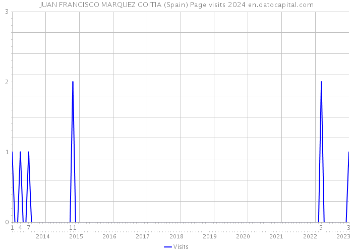 JUAN FRANCISCO MARQUEZ GOITIA (Spain) Page visits 2024 