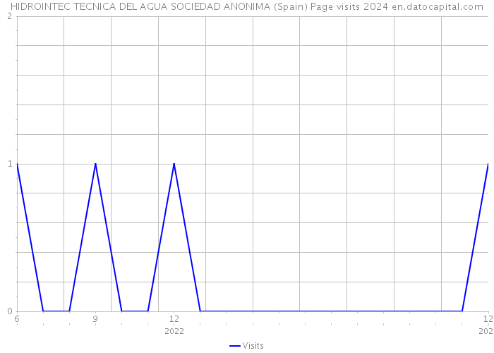 HIDROINTEC TECNICA DEL AGUA SOCIEDAD ANONIMA (Spain) Page visits 2024 