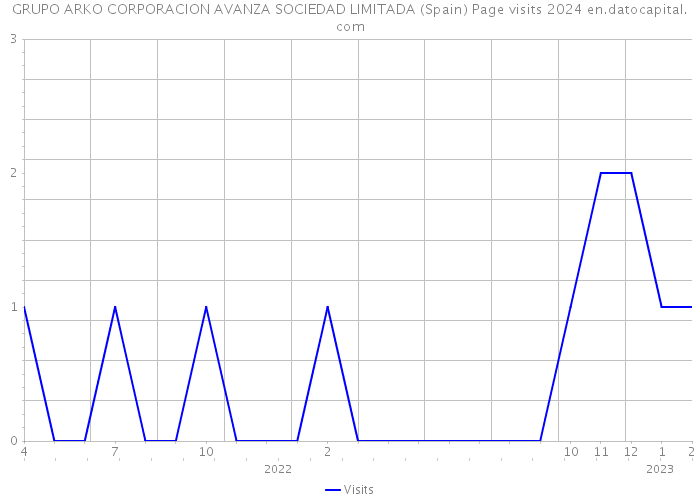 GRUPO ARKO CORPORACION AVANZA SOCIEDAD LIMITADA (Spain) Page visits 2024 