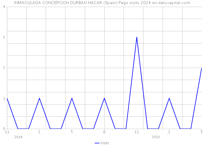 INMACULADA CONCEPCION DURBAN HACAR (Spain) Page visits 2024 