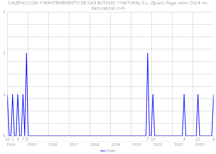 CALEFACCION Y MANTENIMIENTO DE GAS BUTANO Y NATURAL S.L. (Spain) Page visits 2024 