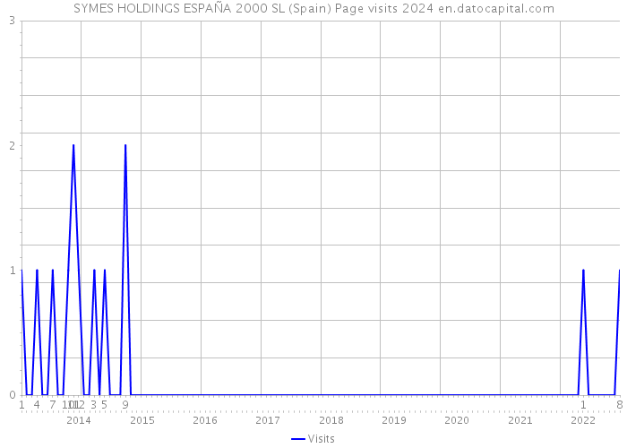 SYMES HOLDINGS ESPAÑA 2000 SL (Spain) Page visits 2024 
